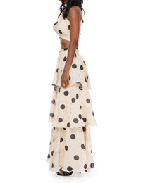 LENA Jazz Polka Dot Skirt Set in ivory - women's sleepwear - alternate view