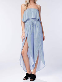 Honey Punch - All Aboard Striped Jumpsuit