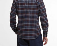 Barbour Haddington Tailored Tartan Shirt in midnight oak tartan - men's shirt - detail view