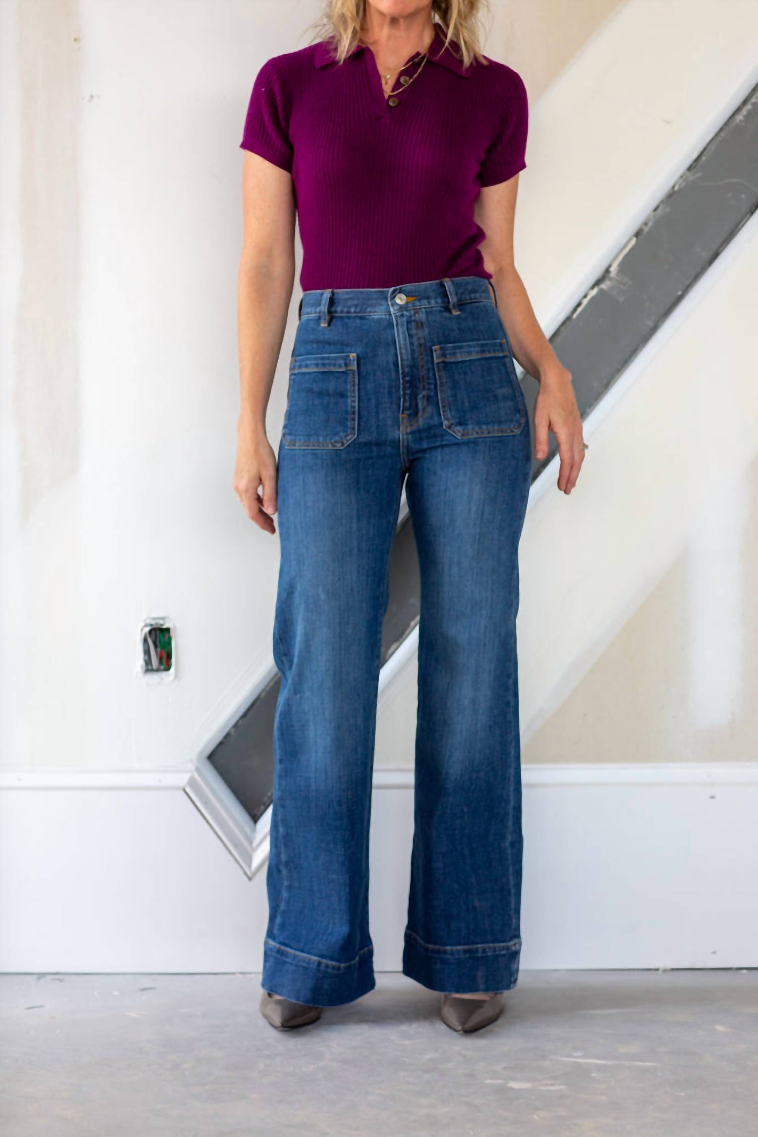 Jeanerica Santa Monica Flared Jeans in vintage 62 - women's jeans - view 6