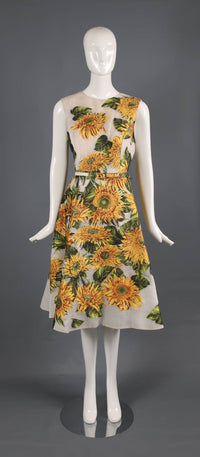 Oscar De La Renta - Sunflower Fil Coupe Cocktail Dress