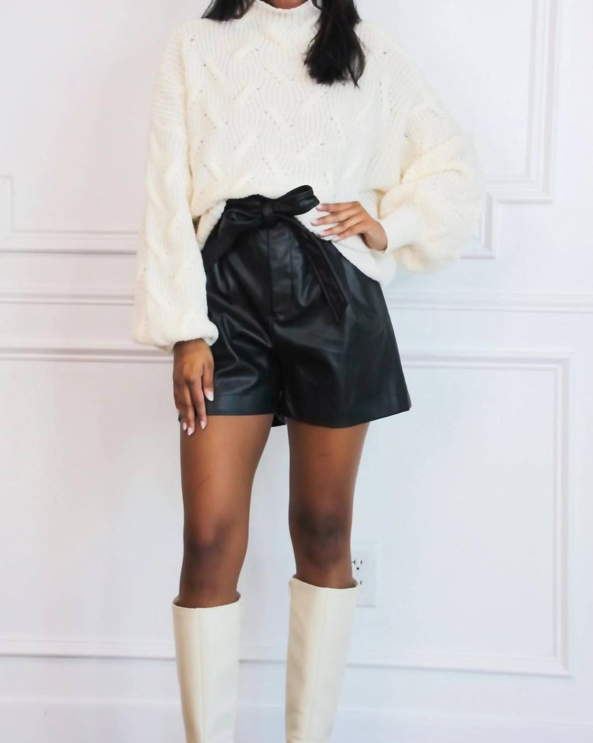 Zenana - Dickinson Faux Leather Shorts