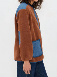 The Great Outdoors Plush Tundra Jacket in chocolate - women's jacket - detail view