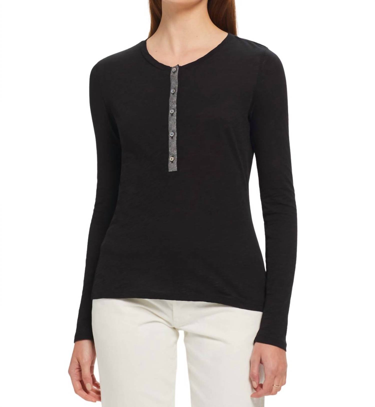 Goldie - Women's Placket Henley Top