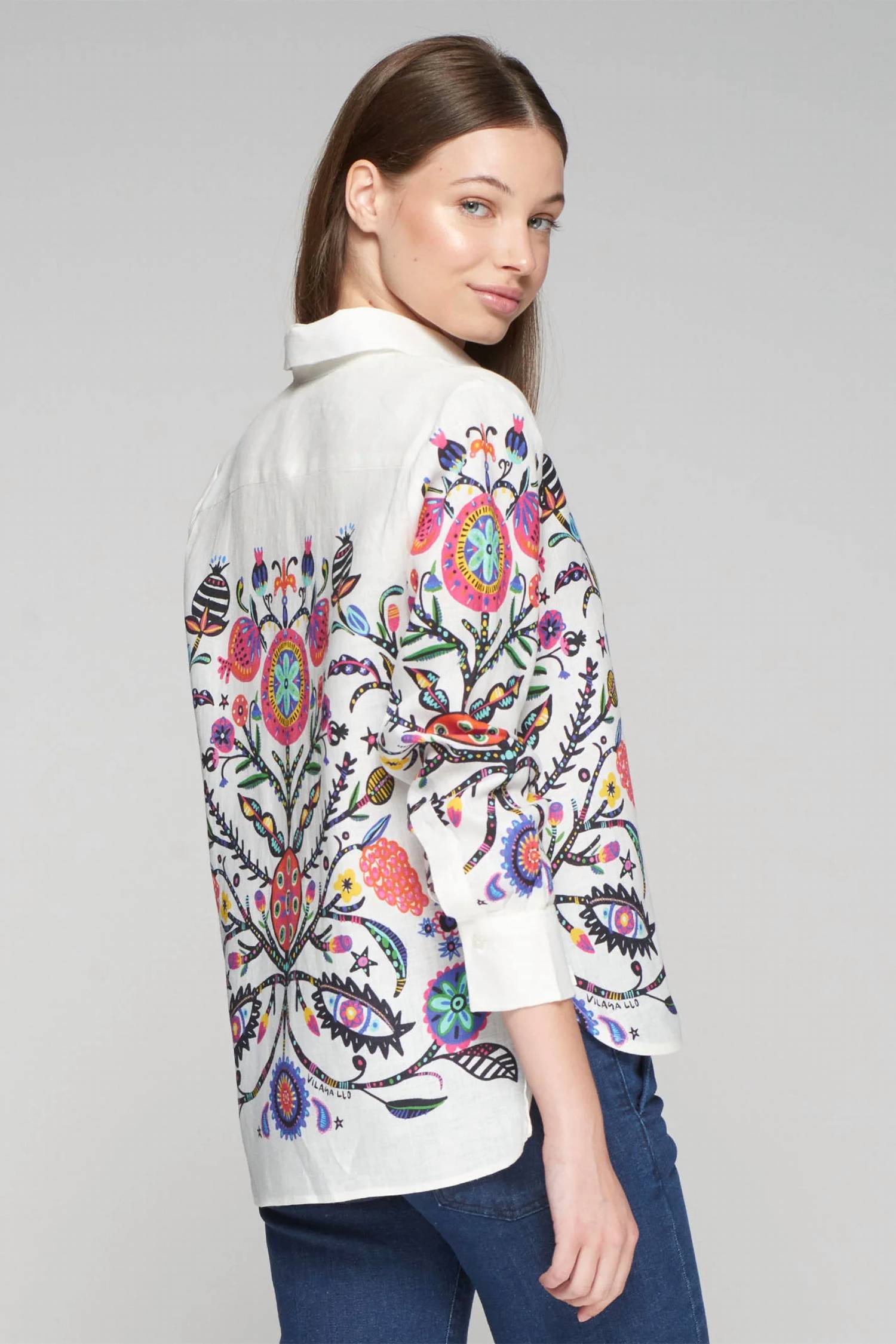 Vilagallo - Linen Printed blouse