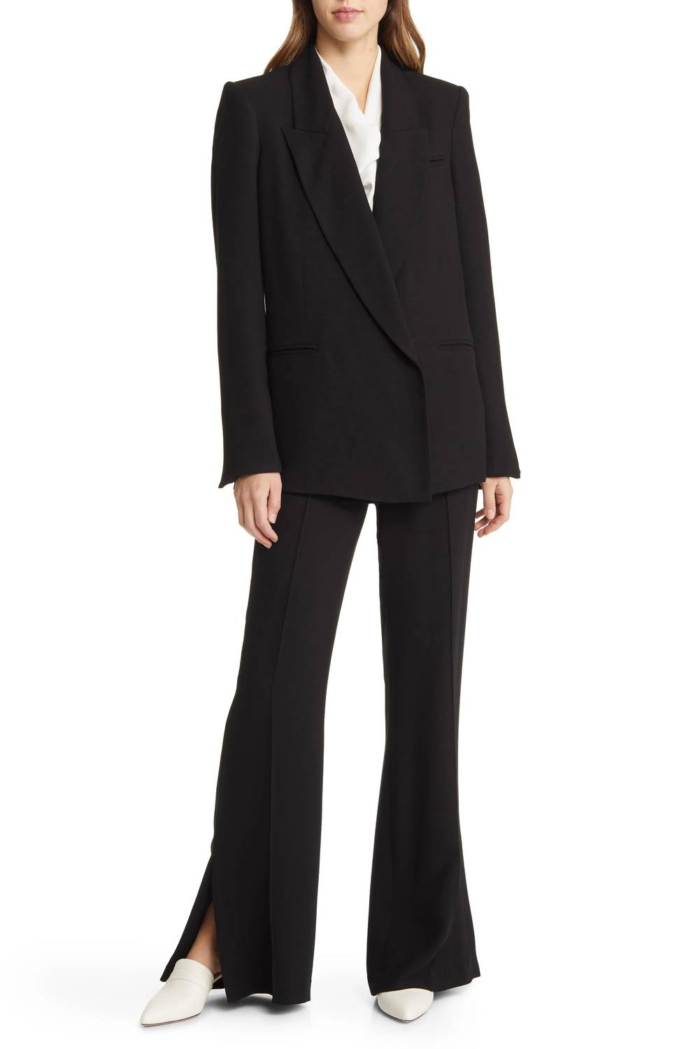 Argent - Madison Viscose Wool Crepe Blazer