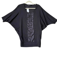 Kensie - Women's Sequin Accent Batwing Half Sleeve Mini Dress