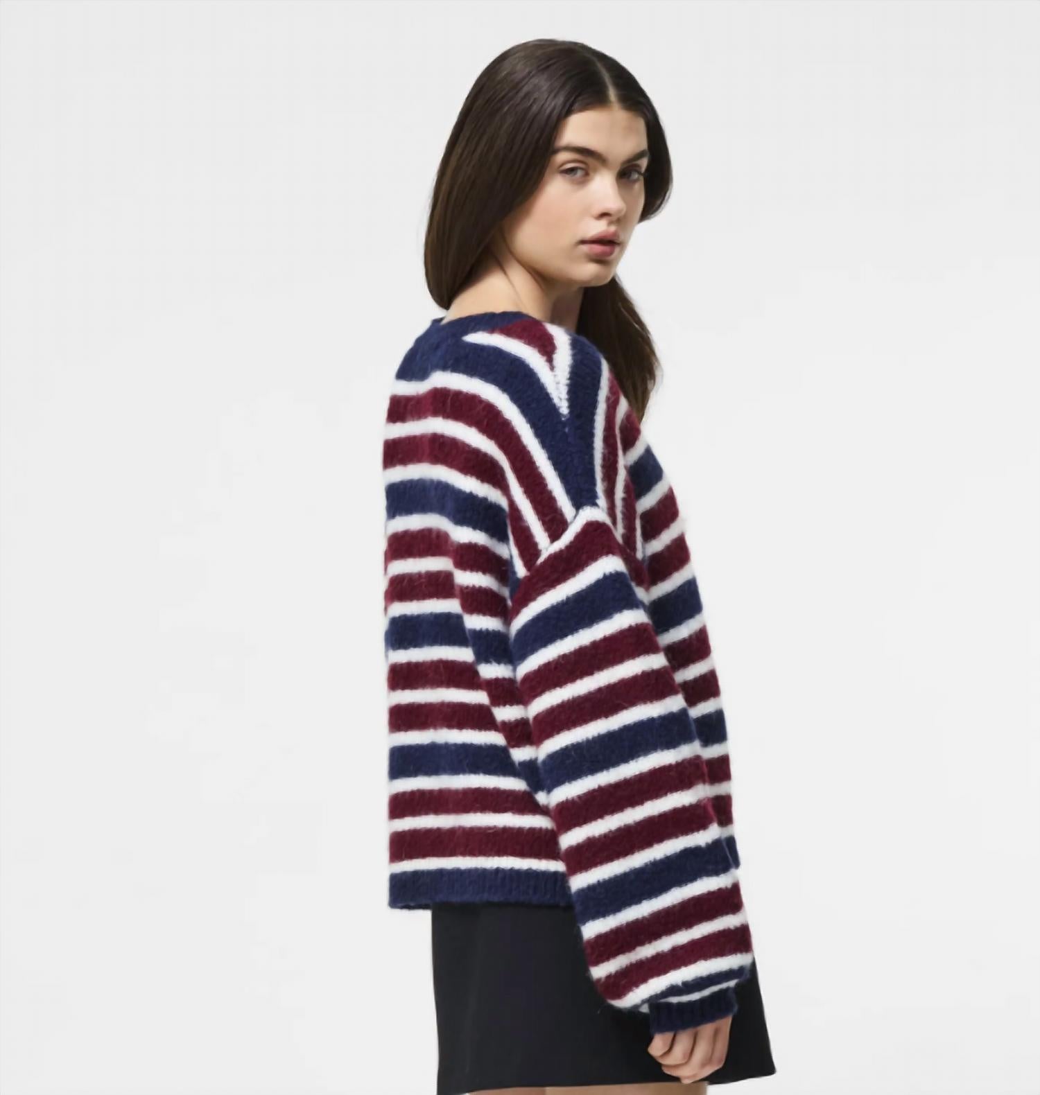 French Connection - Chunky Alpaca Striped Sweater