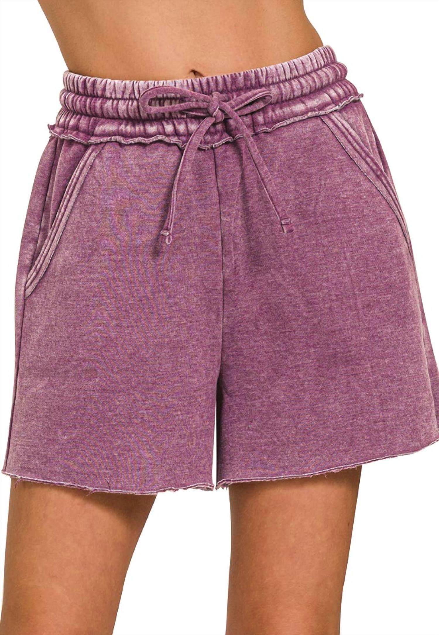 42Pops - Acid Wash Fleece Shorts