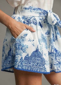 Style U - Charlotte Landscape Print Shorts