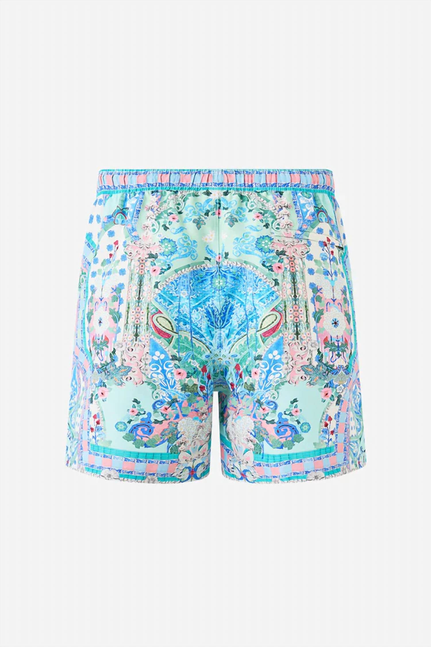 Camilla - Elastic Waist Mid Length Boardshorts