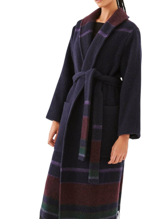 Something Navy - Fringe Robe Coat