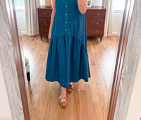 Olivaceous - Women's Alessia Denim Maxi Dress