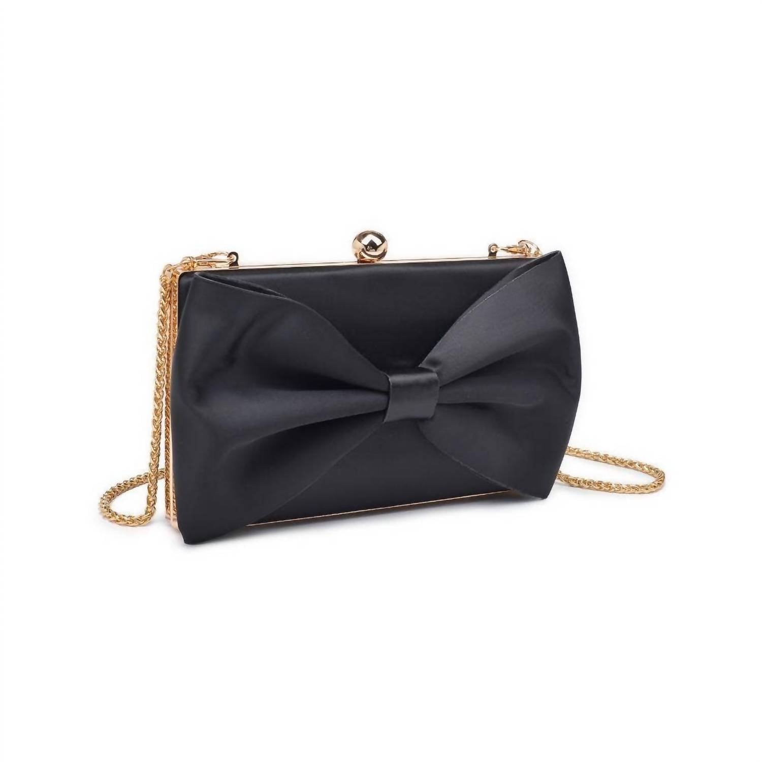 Urban Expressions Women's Belle Bow Evening Bag in black - women's bag - detail view