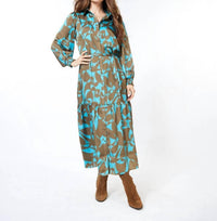 Esqualo - Liva Long Expressive Roots Dress