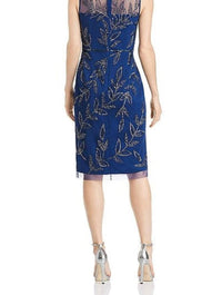 Adrianna Papell - Sleeveless Beaded Sheath Cocktail Dress