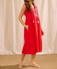 Fdj - Cap Sleeve Tiered Midi Dress