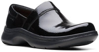 Clarks Women's Pro Gem Clog in black patent - women's shoe