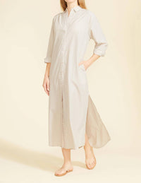 Sitano - Riga Striped Maxi Shirt Dress