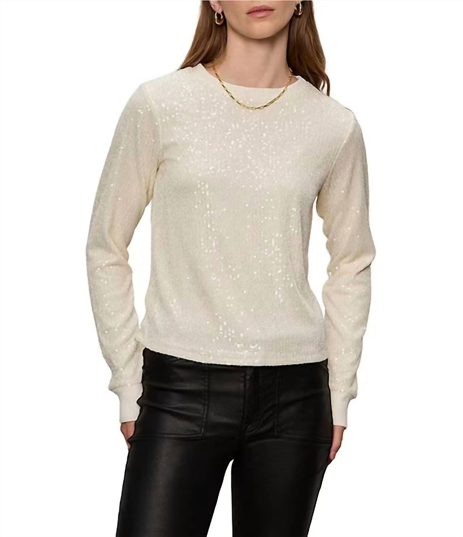 Sanctuary Sparkle Together Sweater in chalk - women's sweater