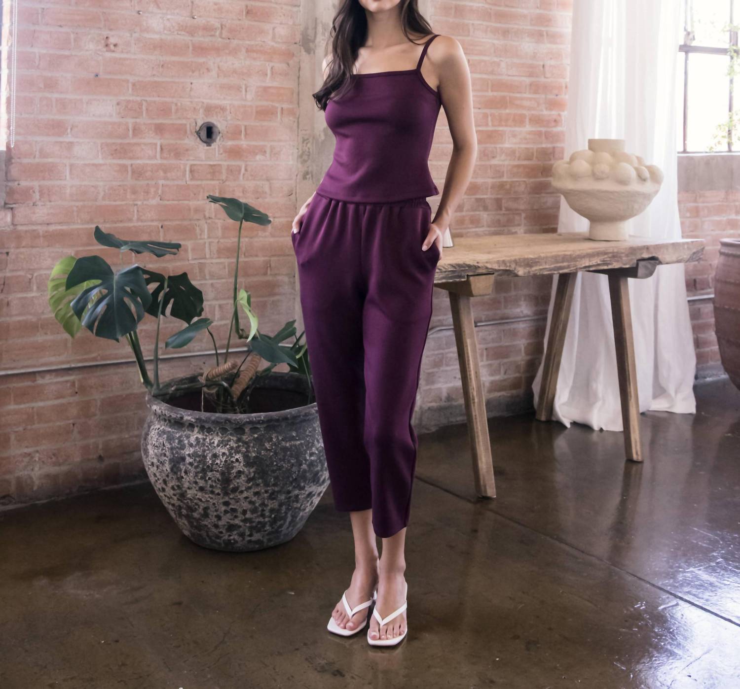 P.Cill - Butter Modal Waist Band Ankle Pants