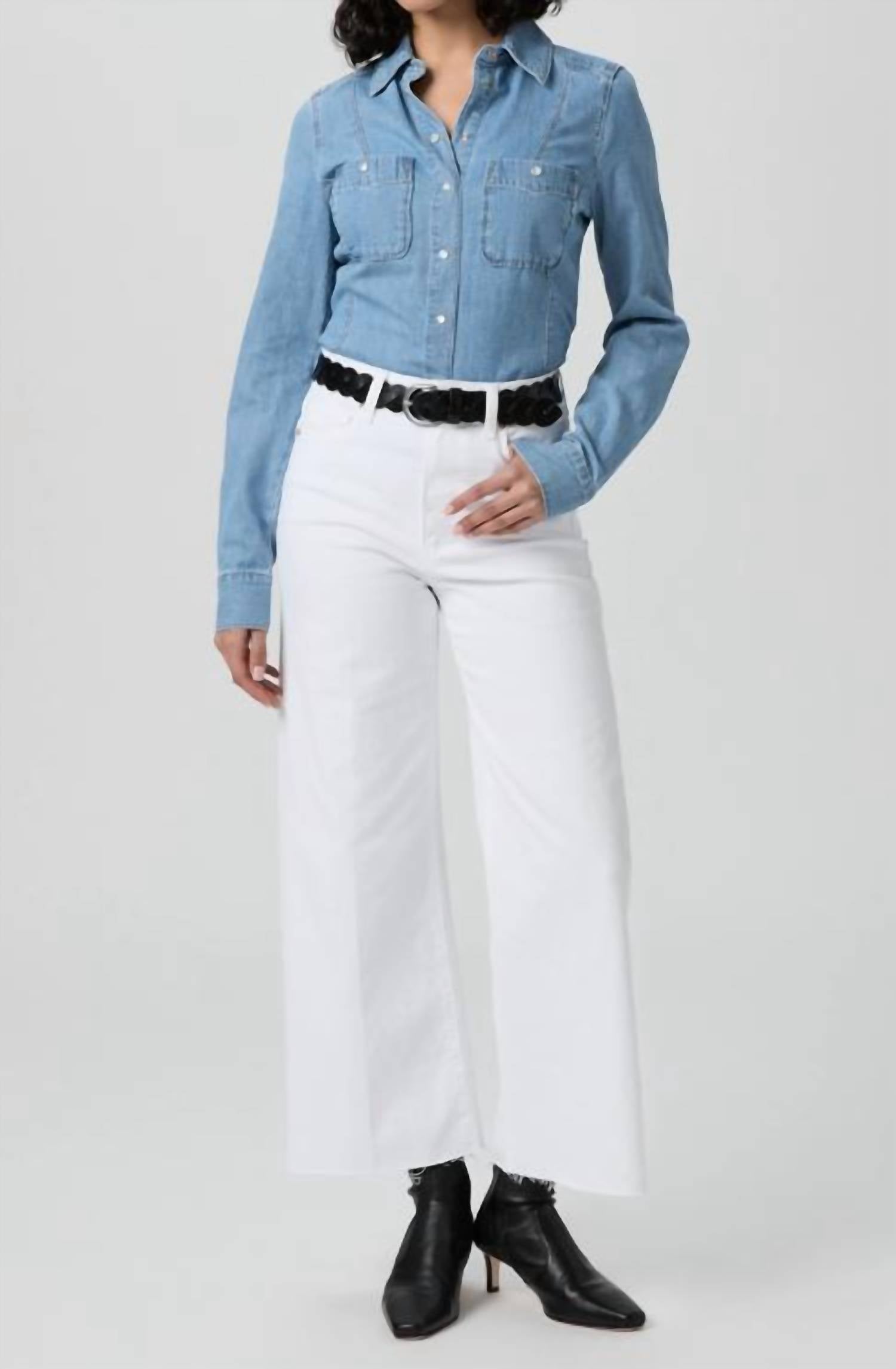 Paige - Anessa Wide Leg Jeans