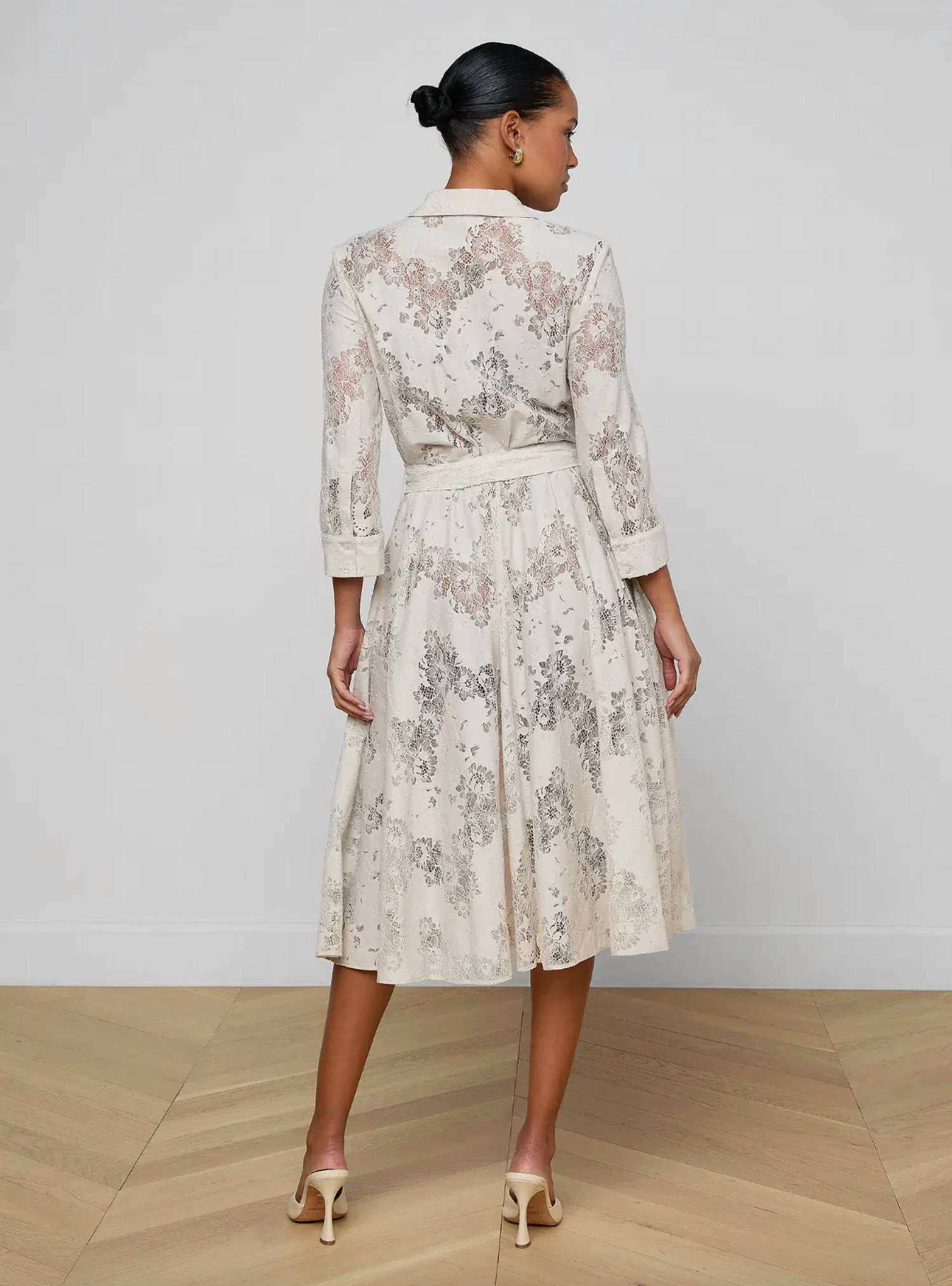 L'Agence - Ralphie Lace Midi Dress