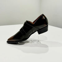 ALL BLACK Women's Monk Loafers in coffee - women's flats - detail view