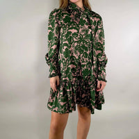 Uncle Frank - Retro Floral Bow-neck Dress