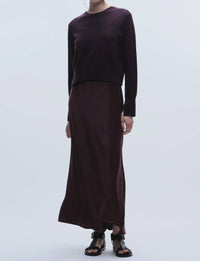 Saint Art Elodie Layered Crewneck Sweater in grape - women's sweater