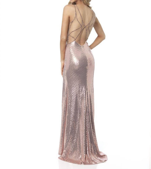 Blush Prom - Firefly Sequin Prom Dress With Illusion Cutouts