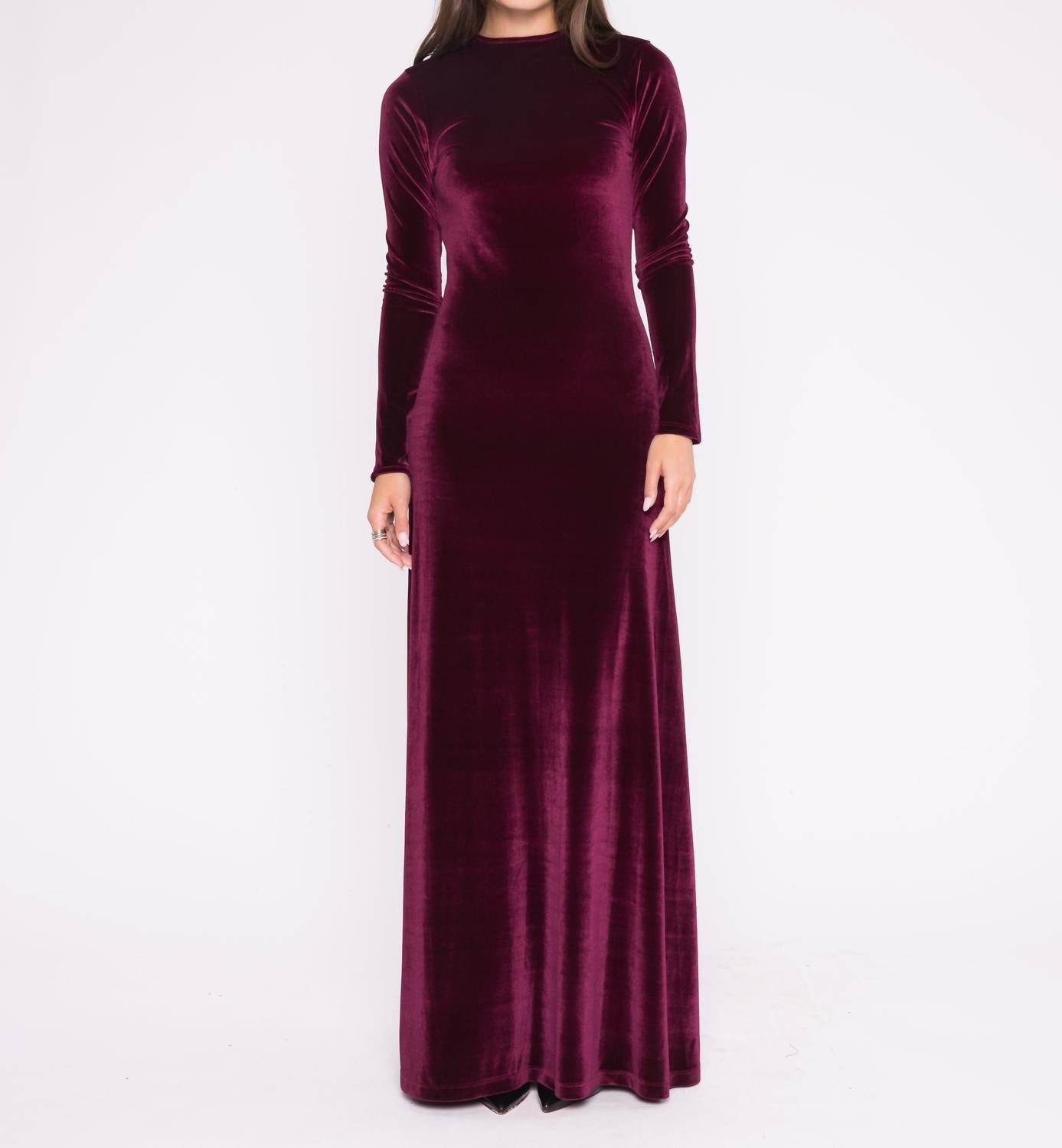 RIPLEY RADER Velvet Kate Dress in merlot - women's dress