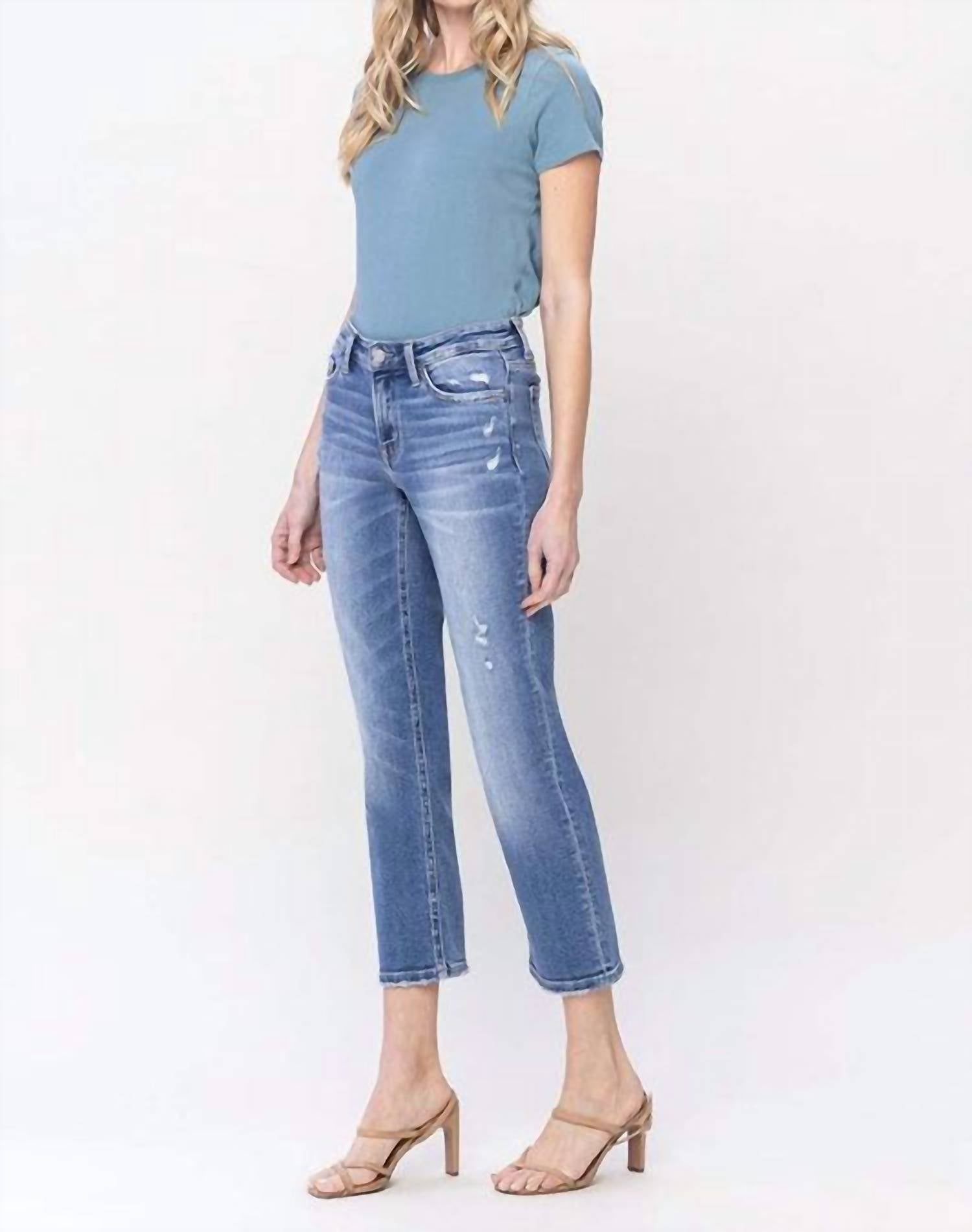 Flying Monkey - JoJo Mid Rise Crop Straight Jean