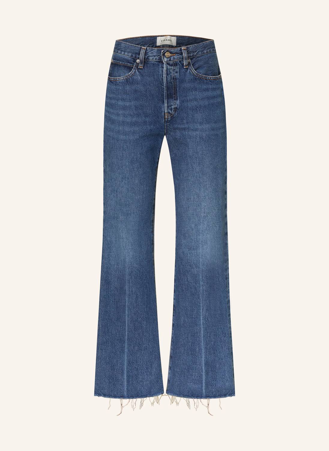 FRAME Women's The Lax Flare Jean in antidote raw - women's jeans