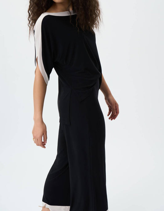 Joseph Ribkoff - Boatneck Jumpsuit With Contrast Trim