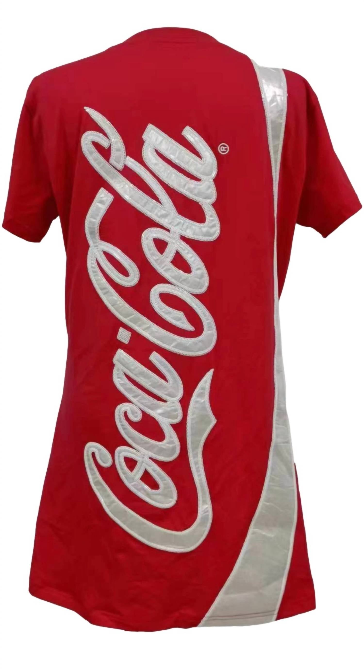 QUEEN OF SPARKLES Coca Cola Logo Tee Dress in red - women's dress - view 6