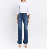 Vervet By Flying Monkey - HIGH RISE TROUSER HEM BOOTCUT JEANS