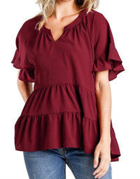 Umgee - Mandarin Tiered Ruffle Top