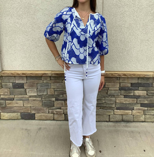 Ciebon - Robyn V-neck Half Sleeve Top