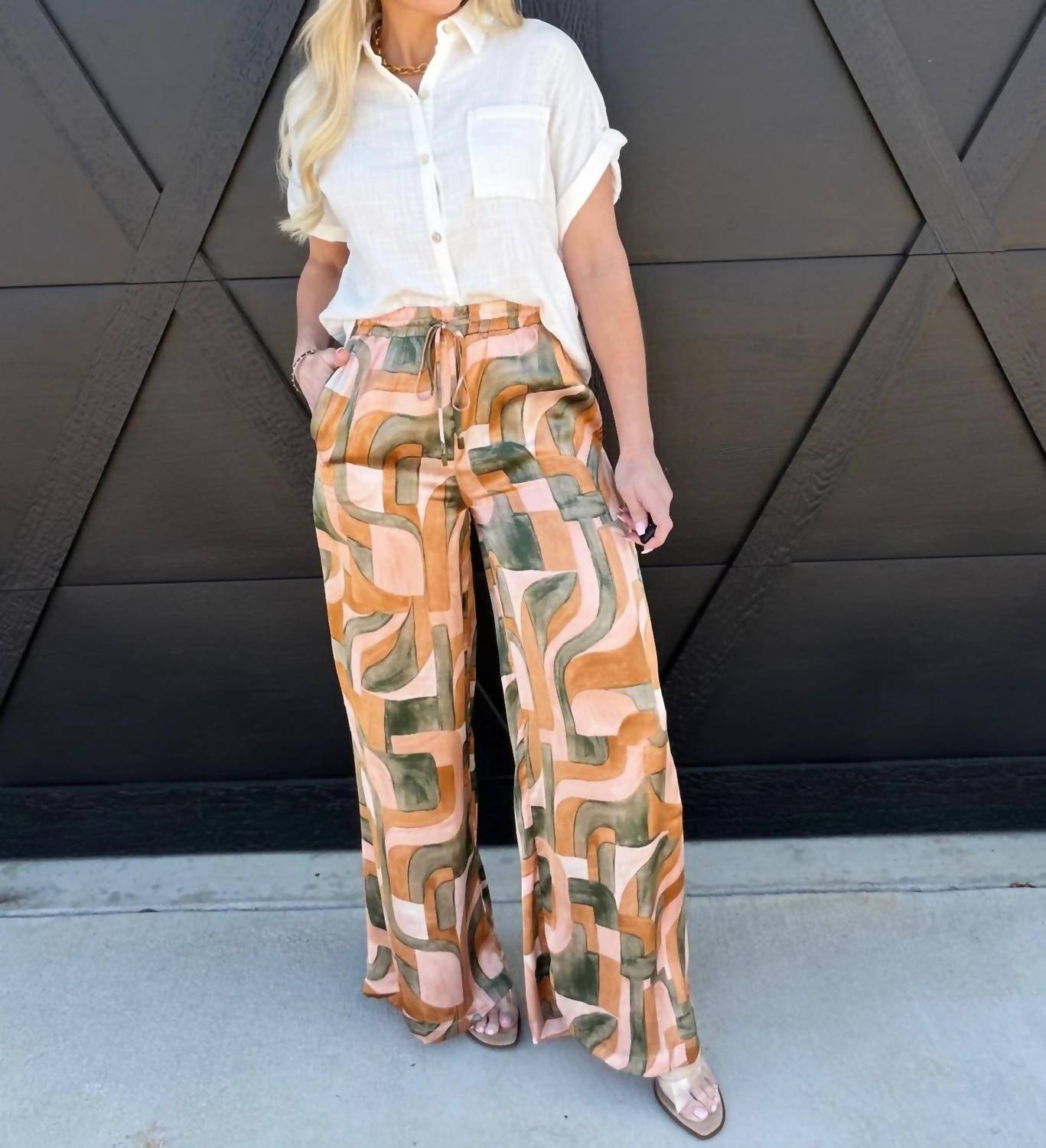 Dress Forum - Dune Deco Drawstring Wide Leg Pants