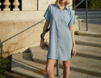 Bella Dahl - Roll Sleeve Pocket Shirt Dress