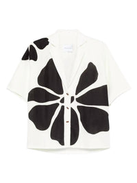 Cala de la Cruz Sydney Short Sleeve Top in ivory marfil - women's shirt - view 5