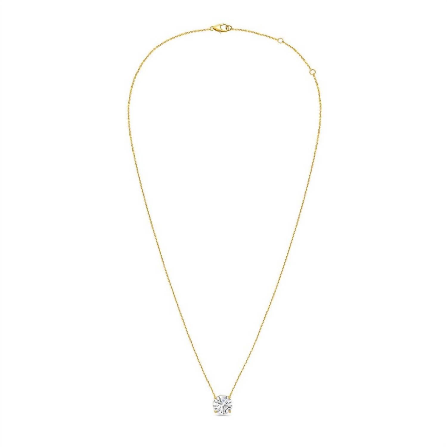 Diana M Jewels - 12.00 Cts Lab Grown Round Diamond East West Pendant Necklace