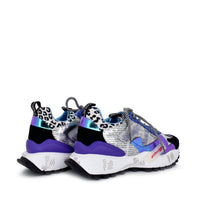 Renato Garini Women's Round Toe Pattern Sneaker in blue multi - women's sneaker - alternate view