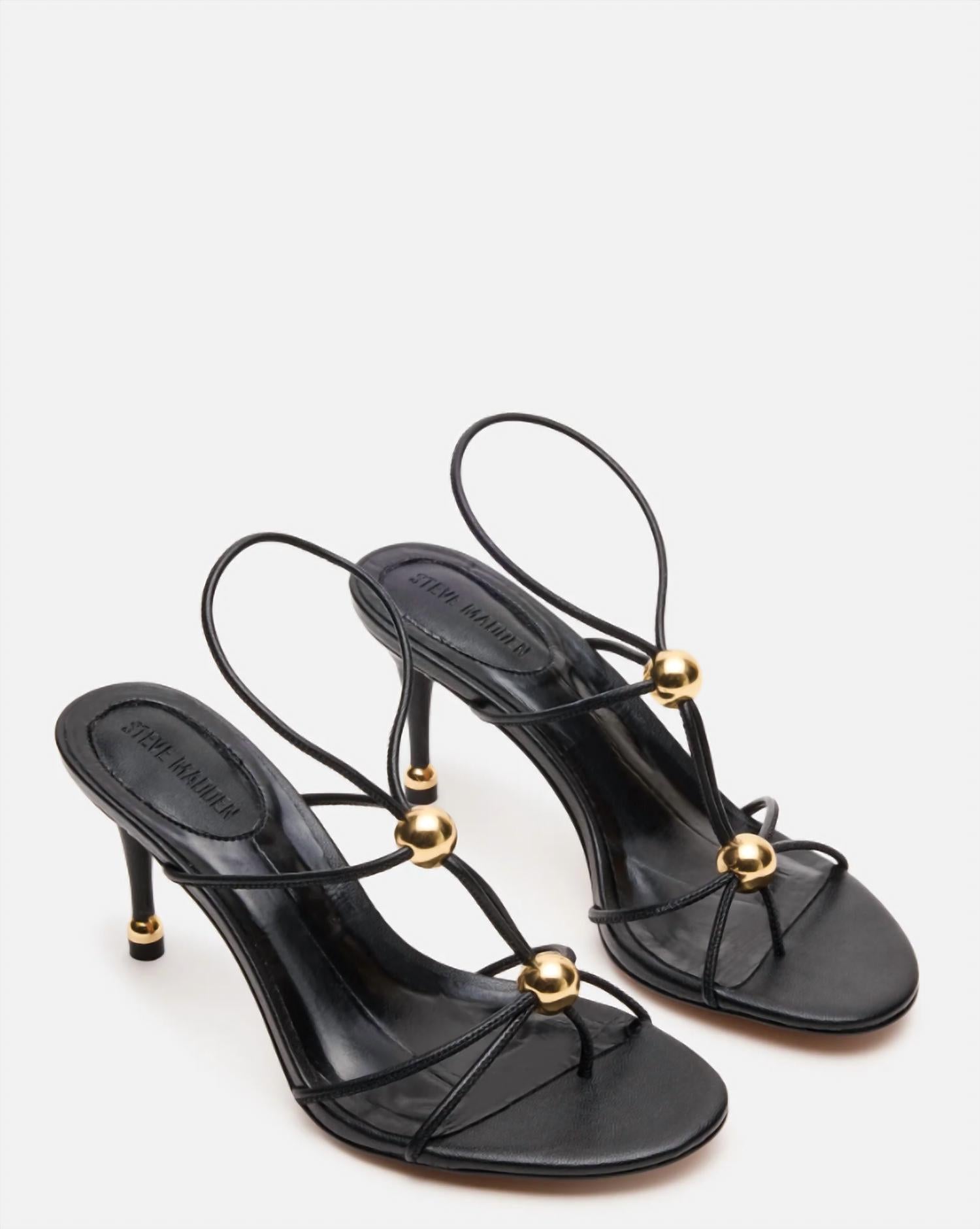 STEVE MADDEN Women's Ramos Strappy Stiletto Heel in black - women's heels