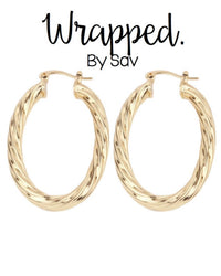 Wrapped. By Sav - Women's Corrine Hoops Earrings
