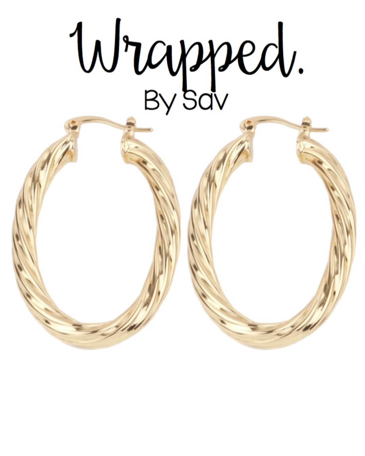 Wrapped. By Sav - Women's Corrine Hoops Earrings