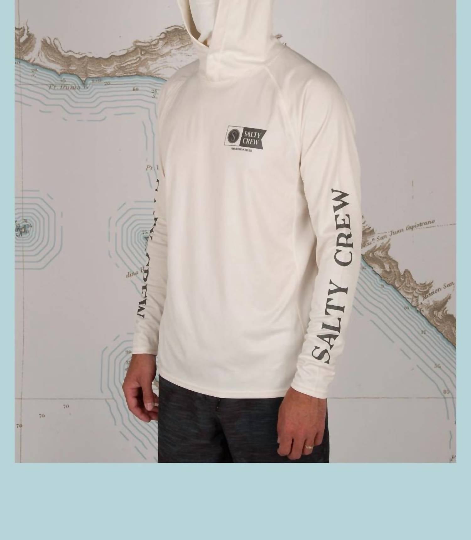 Salty Crew - Alpha Flag Pinnacle & Mask Hooded Shirt
