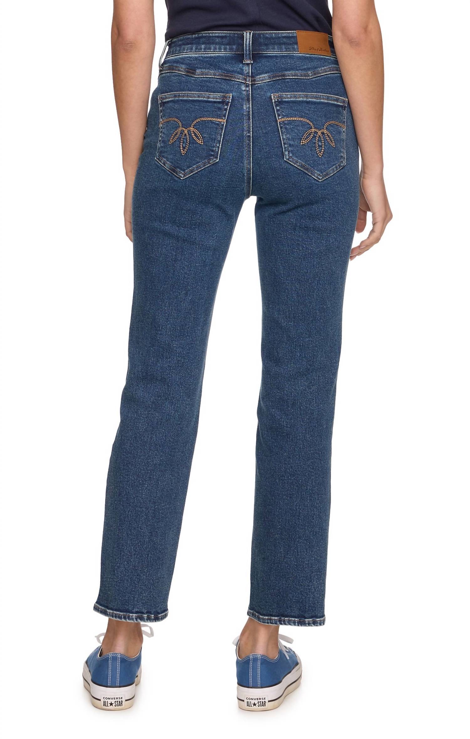 Flags & Anthem - Aldie High Rise Straight Leg Ankle Length Western Jeans