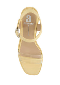 Andrea Women's Block Heel Sandal in yellow - women's sandal - alternate view
